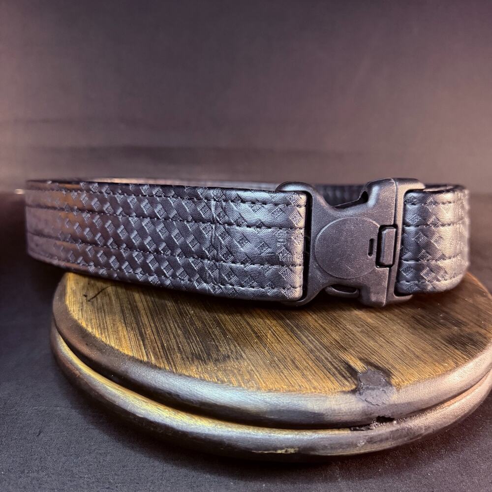 Hero's Pride Duty Belt Size 28"-34" Airtek Basketweave Leather, Broken Buckle